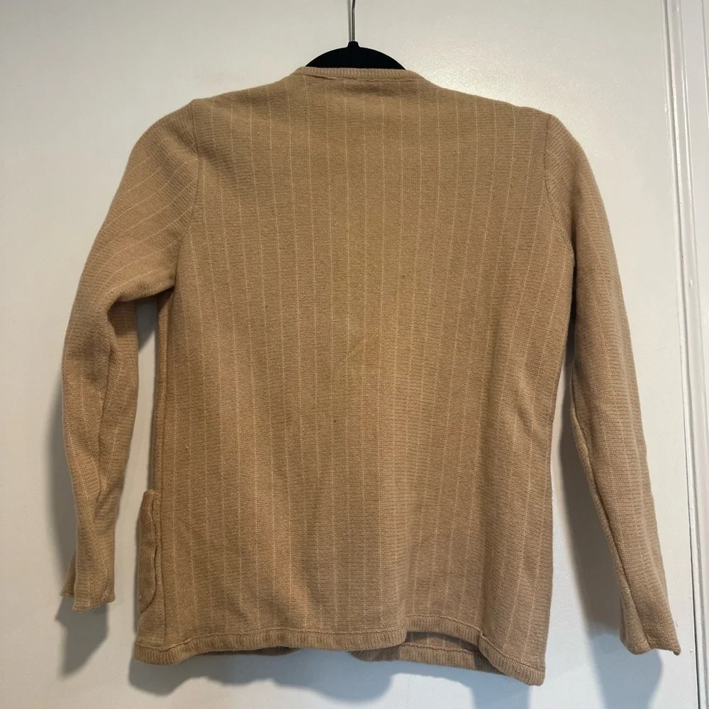 Vintage 40s Womens Dalton Turners Virgin Cashmere Brass Button Cardigan Sweater.